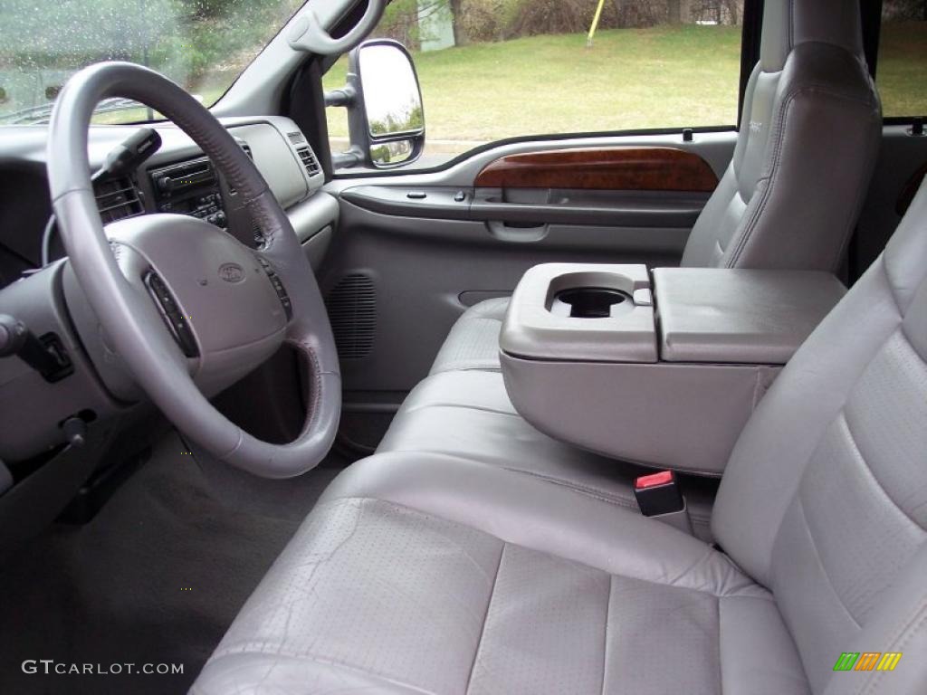 Medium Flint Interior 2002 Ford F350 Super Duty Lariat Crew Cab Dually Photo #47681176