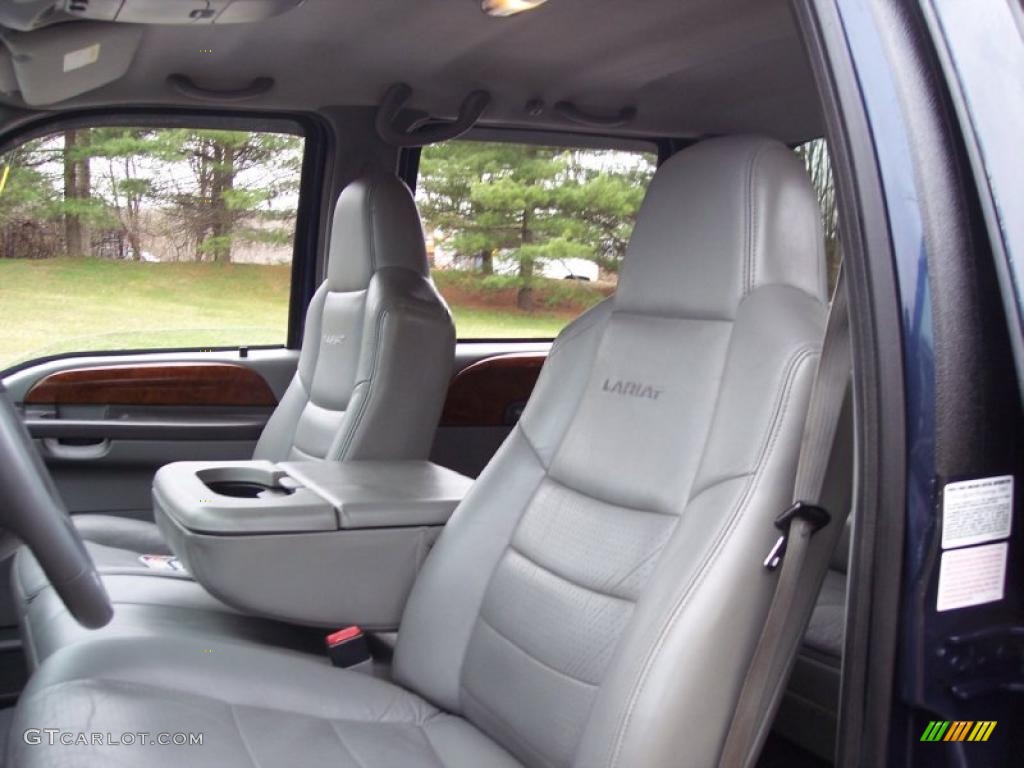 Medium Flint Interior 2002 Ford F350 Super Duty Lariat Crew Cab Dually Photo #47681188