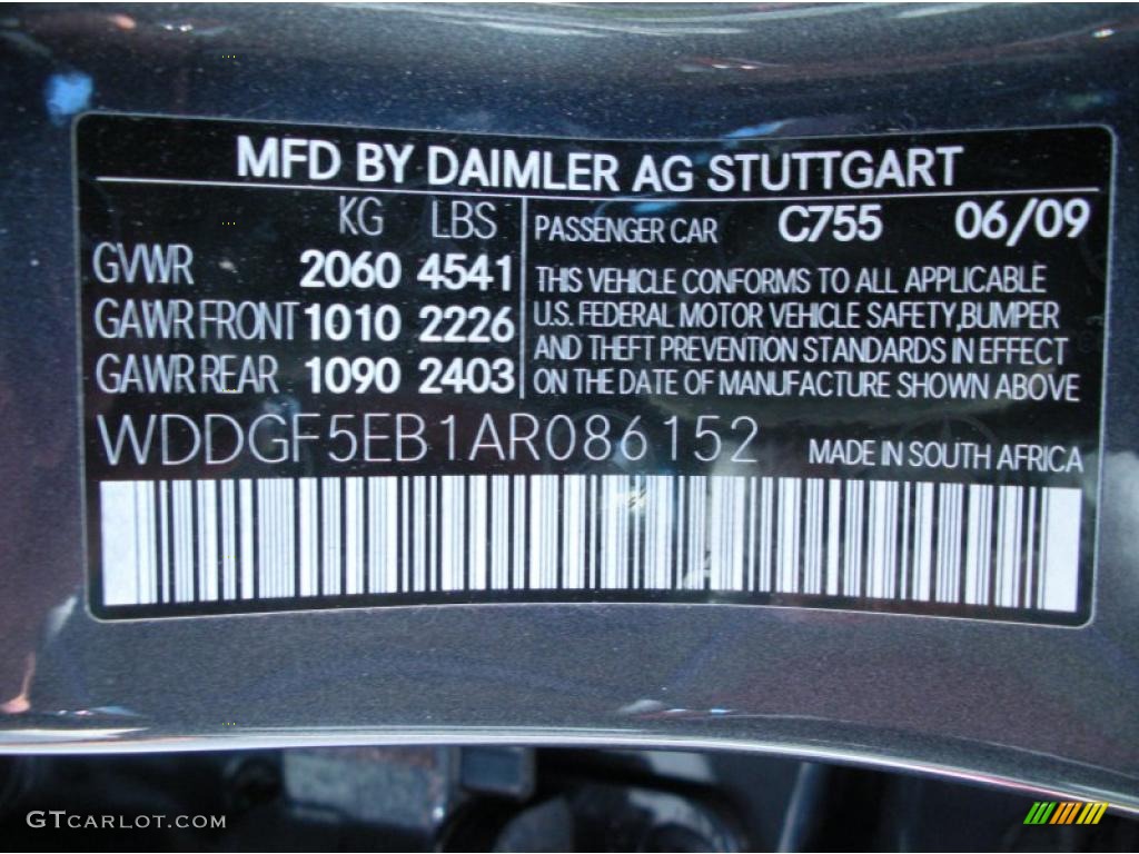 2010 C Color Code 755 for Steel Grey Metallic Photo #47681230