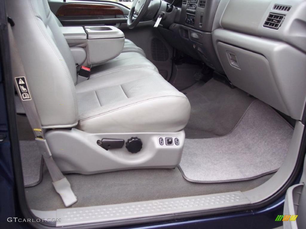 Medium Flint Interior 2002 Ford F350 Super Duty Lariat Crew Cab Dually Photo #47681326