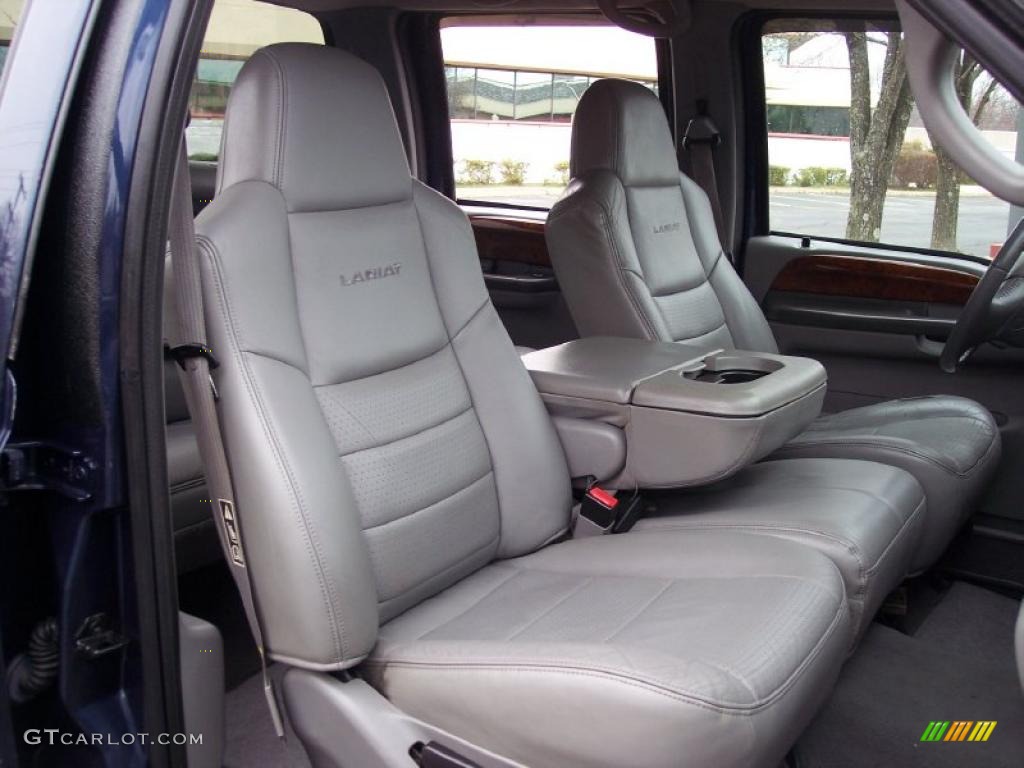 Medium Flint Interior 2002 Ford F350 Super Duty Lariat Crew Cab Dually Photo #47681341