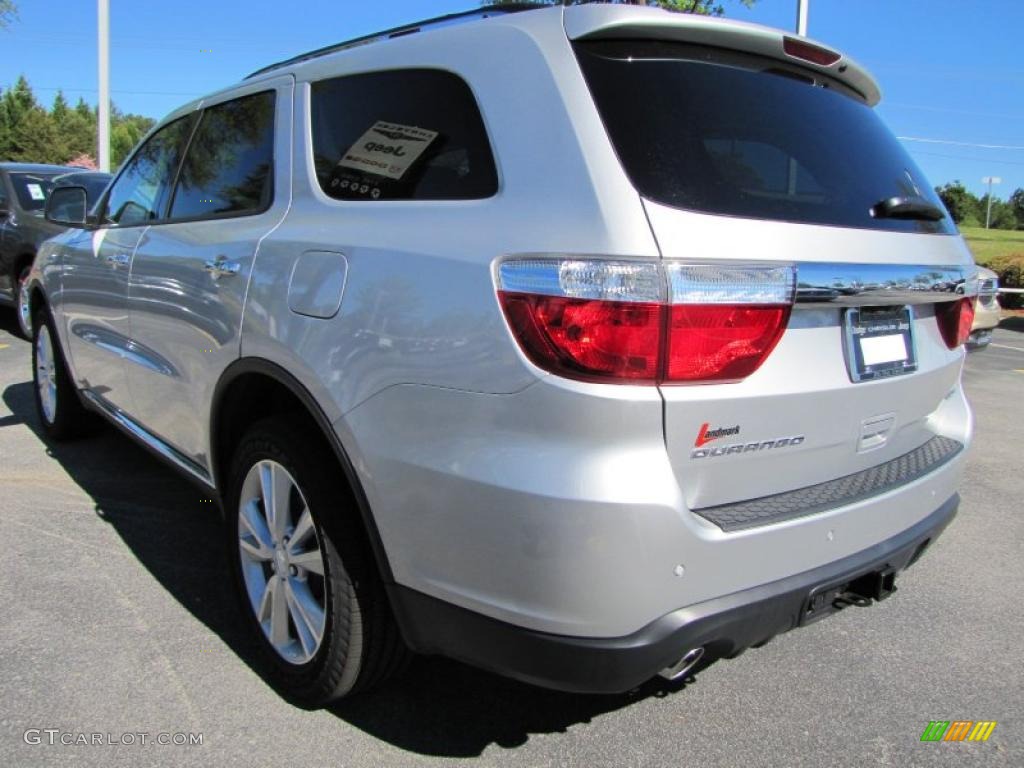 2011 Durango Crew Lux - Bright Silver Metallic / Dark Graystone/Medium Graystone photo #2