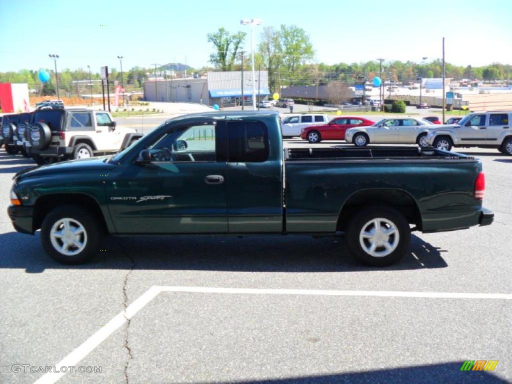 2000 Dakota Sport Extended Cab - Forest Green Pearl / Agate photo #2