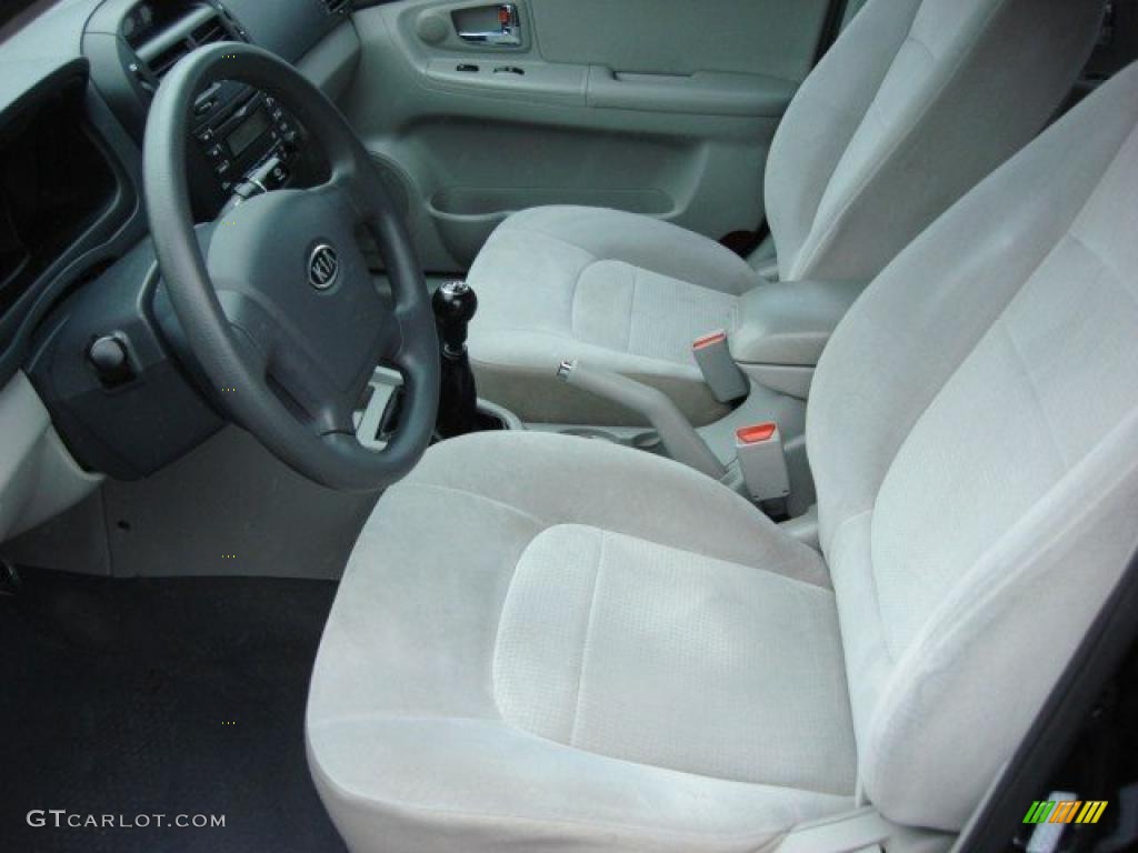 Gray Interior 2008 Kia Spectra EX Sedan Photo #47682202