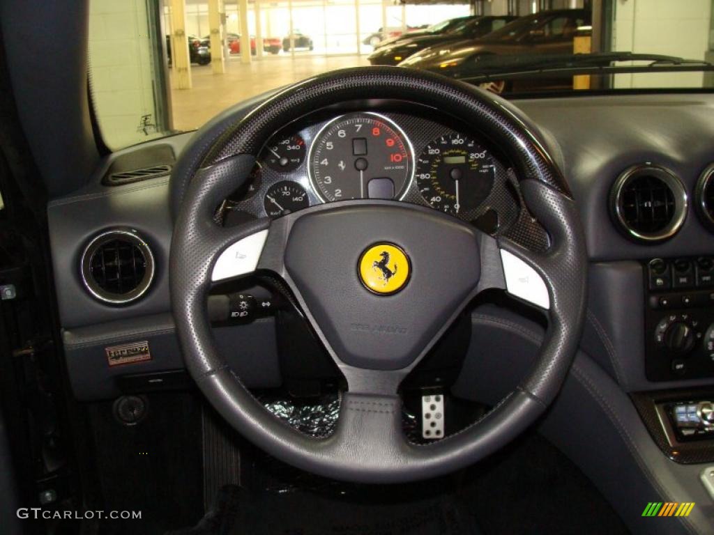 2002 Ferrari 575M Maranello F1 Dark Grey Steering Wheel Photo #47682709