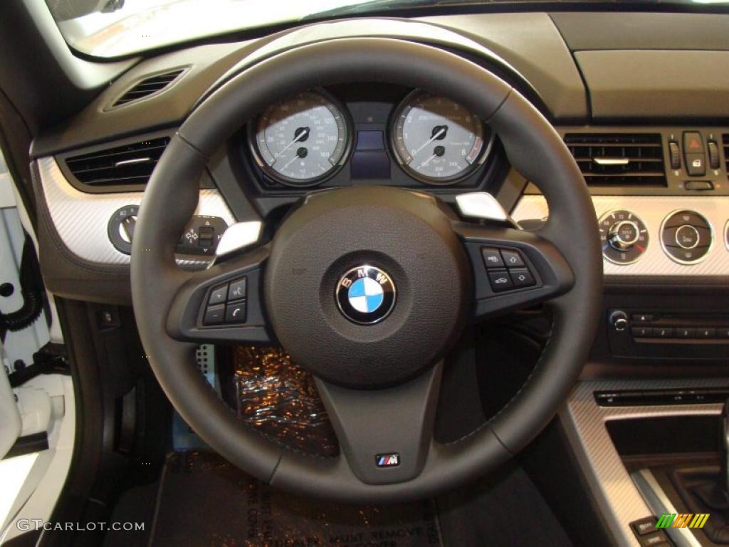 2011 BMW Z4 sDrive35is Roadster Black Steering Wheel Photo #47683228