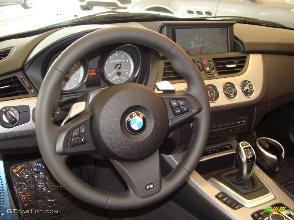 2011 BMW Z4 sDrive35is Roadster Black Steering Wheel Photo #47683351
