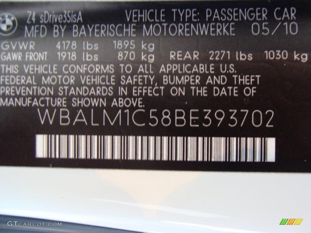 2011 Z4 sDrive35is Roadster - Alpine White / Black photo #33