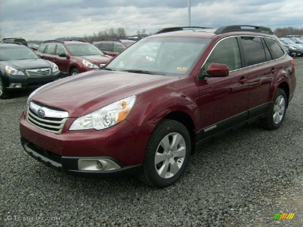 2011 Outback 2.5i Premium Wagon - Ruby Red Pearl / Warm Ivory photo #7