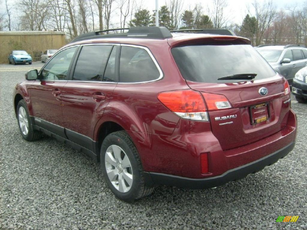 2011 Outback 2.5i Premium Wagon - Ruby Red Pearl / Warm Ivory photo #8