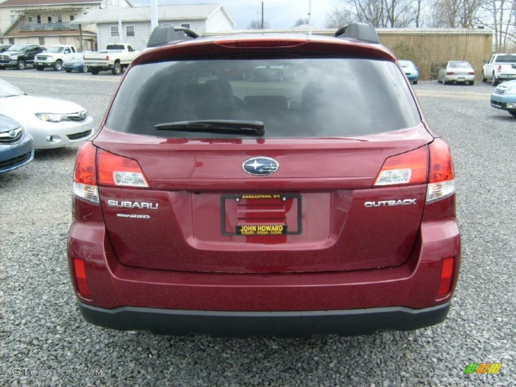 2011 Outback 2.5i Premium Wagon - Ruby Red Pearl / Warm Ivory photo #9