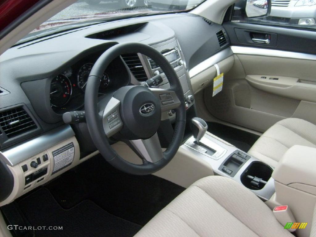 Warm Ivory Interior 2011 Subaru Outback 2.5i Premium Wagon Photo #47685589