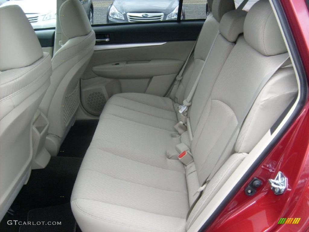 2011 Outback 2.5i Premium Wagon - Ruby Red Pearl / Warm Ivory photo #14