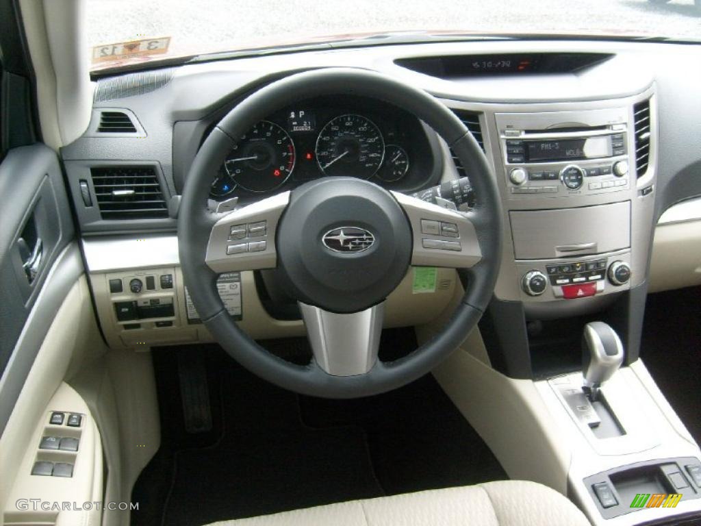 2011 Outback 2.5i Premium Wagon - Ruby Red Pearl / Warm Ivory photo #15