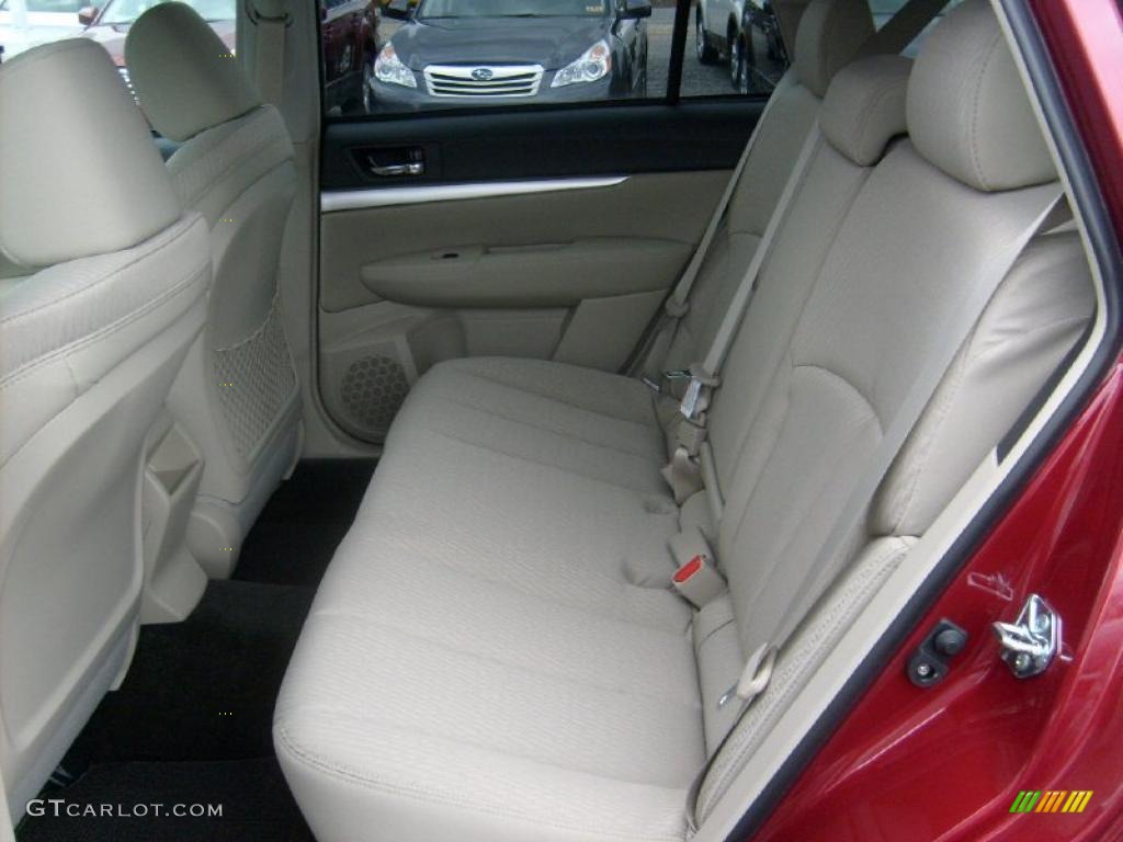 2011 Outback 2.5i Premium Wagon - Ruby Red Pearl / Warm Ivory photo #4