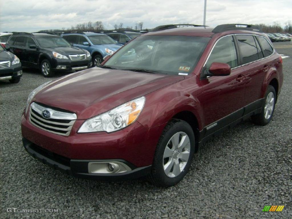 2011 Outback 2.5i Premium Wagon - Ruby Red Pearl / Warm Ivory photo #7