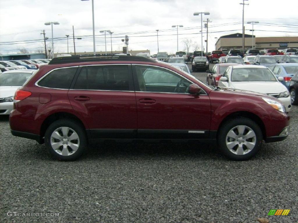 2011 Outback 2.5i Premium Wagon - Ruby Red Pearl / Warm Ivory photo #11