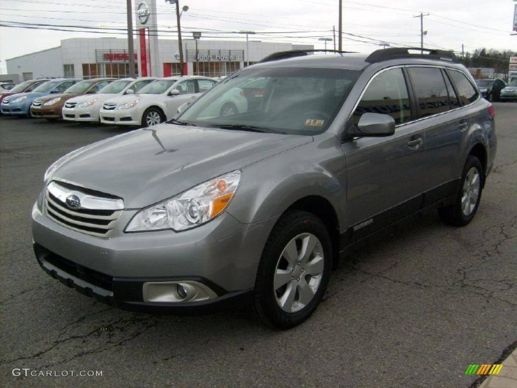 2011 Outback 2.5i Premium Wagon - Steel Silver Metallic / Off Black photo #7