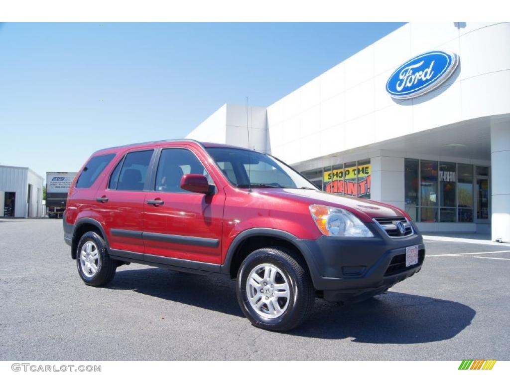 2002 CR-V EX 4WD - Chianti Red Pearl / Saddle photo #1