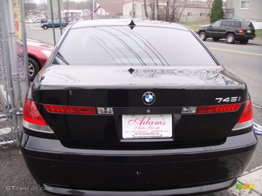 2003 7 Series 745i Sedan - Jet Black / Black/Natural Brown photo #20