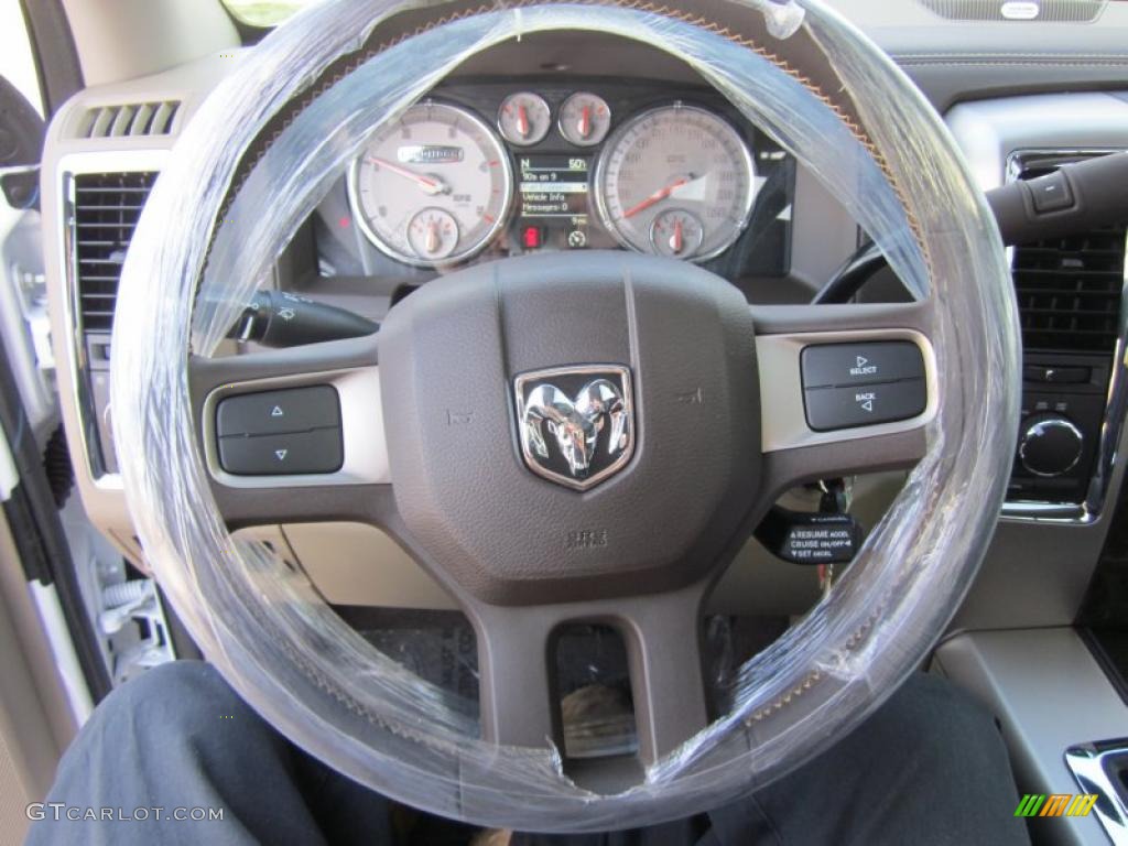 2011 Ram 3500 HD Laramie Longhorn Crew Cab 4x4 Dually - Bright White / Light Pebble Beige/Bark Brown photo #5