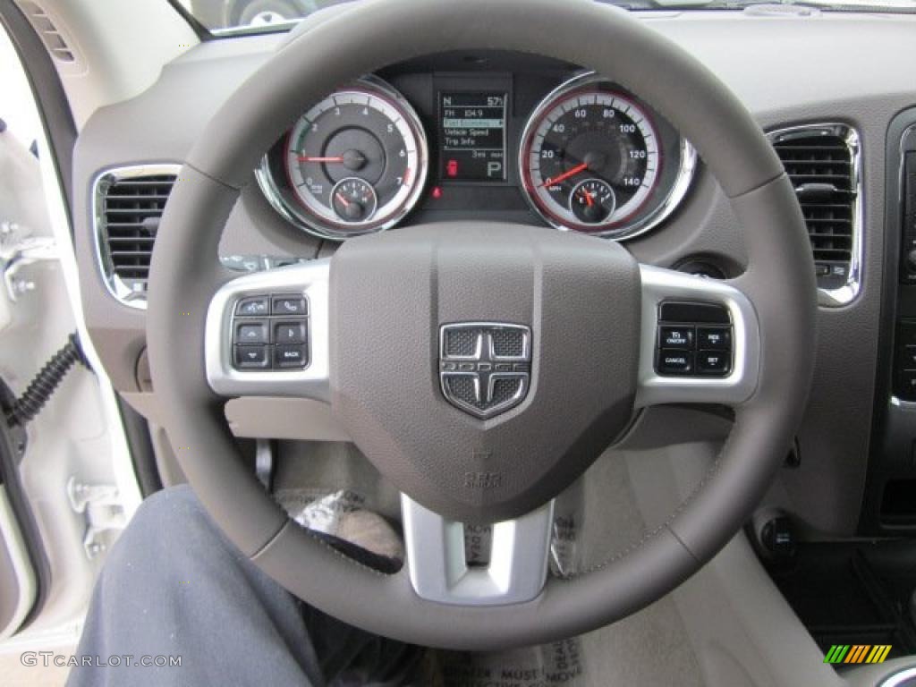 2011 Dodge Durango Crew Lux 4x4 Dark Graystone/Medium Graystone Steering Wheel Photo #47690034