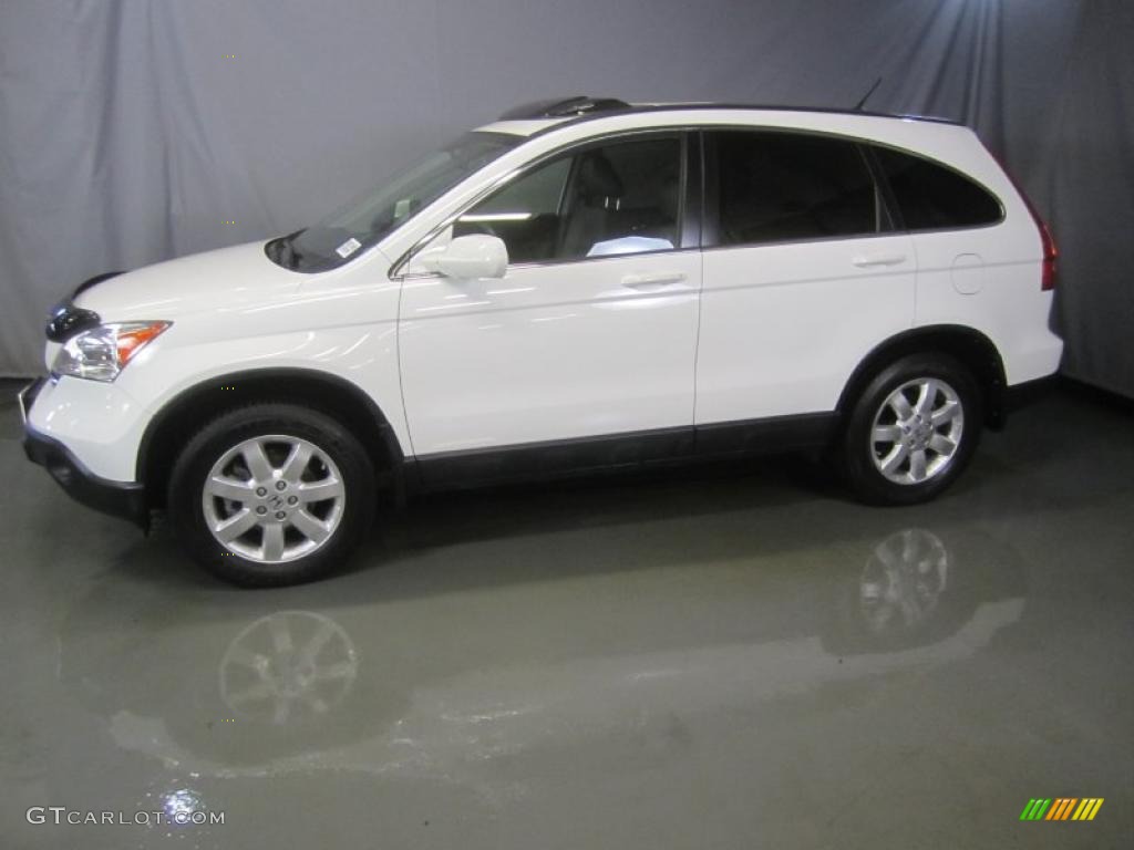 2008 CR-V EX-L 4WD - Taffeta White / Gray photo #3