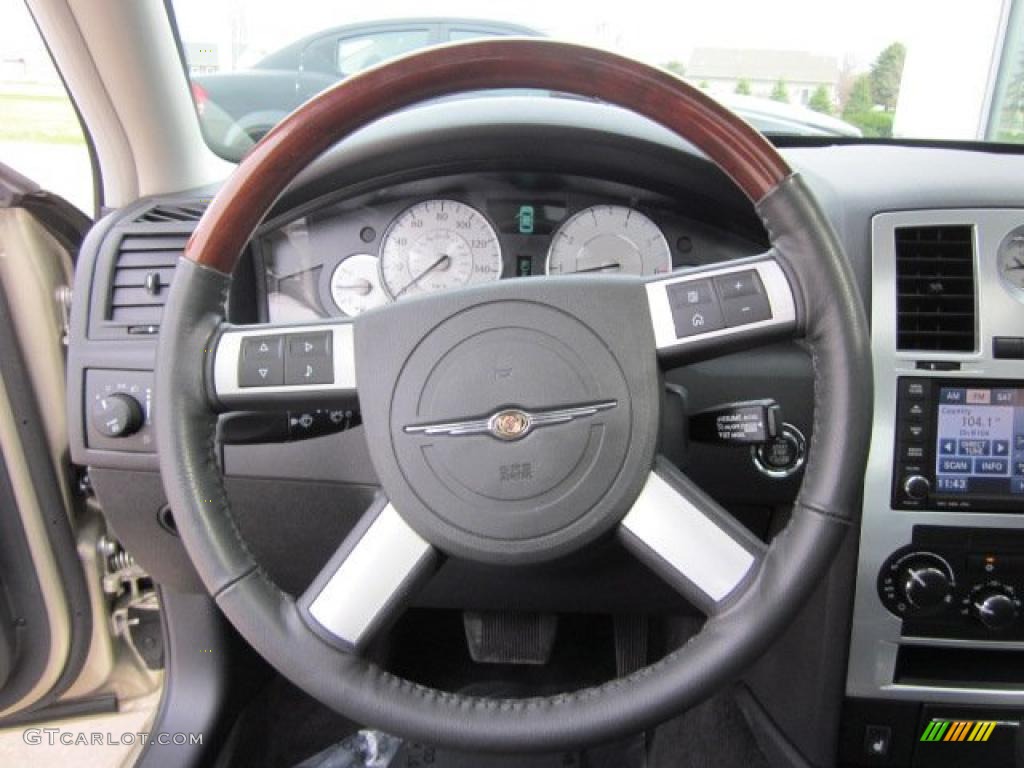 2010 Chrysler 300 C HEMI AWD Dark Slate Gray Steering Wheel Photo #47691498