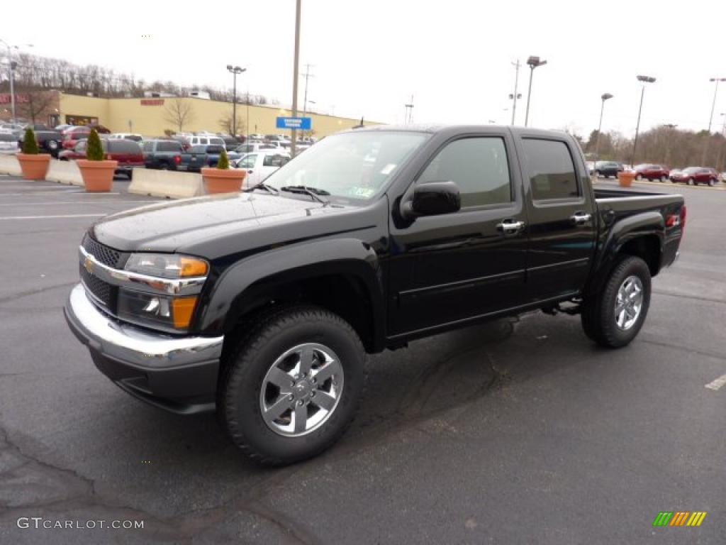 Black 2011 Chevrolet Colorado LT Crew Cab 4x4 Exterior Photo #47693910