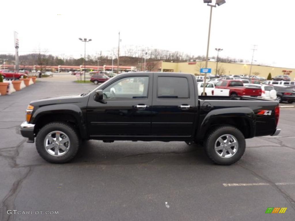 Black 2011 Chevrolet Colorado LT Crew Cab 4x4 Exterior Photo #47693922