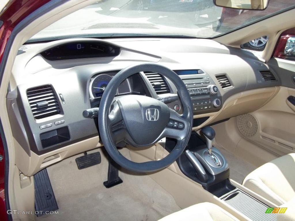 Ivory Interior 2008 Honda Civic LX Sedan Photo #47694492
