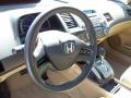 Ivory 2008 Honda Civic LX Sedan Steering Wheel