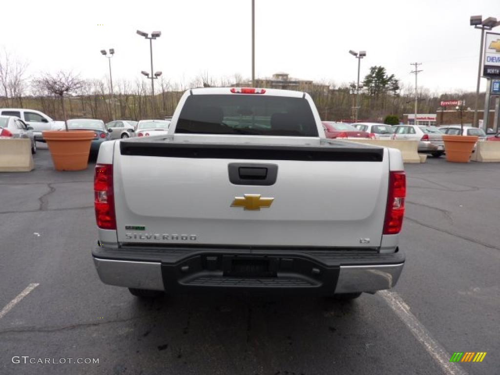 2011 Silverado 1500 LS Extended Cab 4x4 - Sheer Silver Metallic / Dark Titanium photo #6