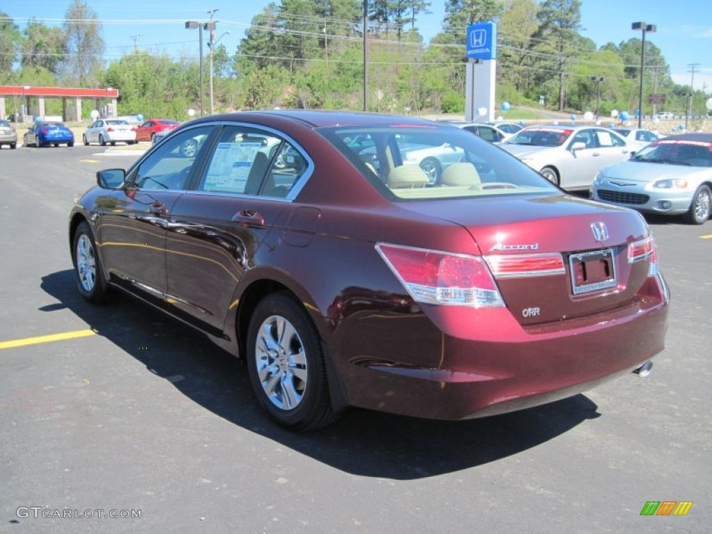 2011 Accord LX-P Sedan - Basque Red Pearl / Ivory photo #3