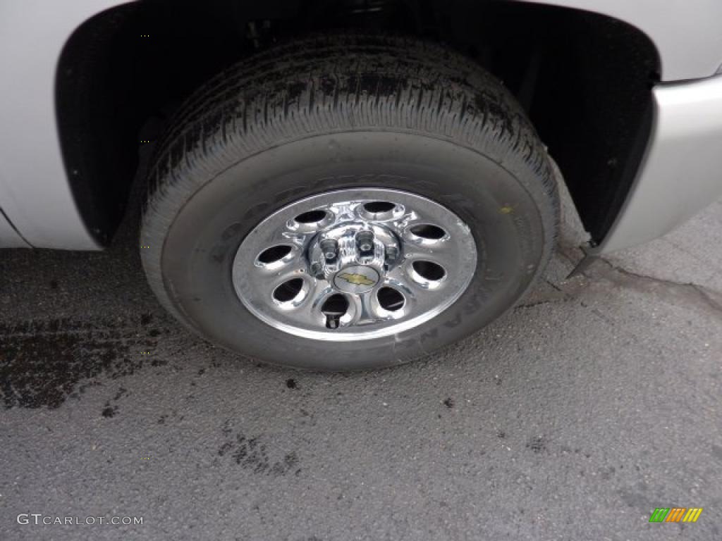 2011 Silverado 1500 LS Extended Cab 4x4 - Sheer Silver Metallic / Dark Titanium photo #12