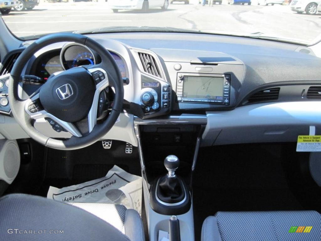 2011 Honda CR-Z EX Navigation Sport Hybrid Gray Fabric Dashboard Photo #47695896