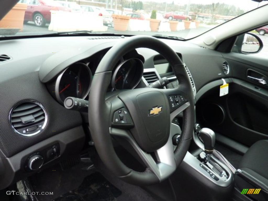 2011 Chevrolet Cruze ECO Jet Black Steering Wheel Photo #47695899