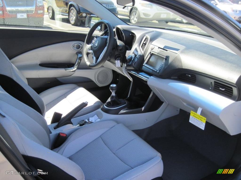 Gray Fabric Interior 2011 Honda CR-Z EX Navigation Sport Hybrid Photo #47695908