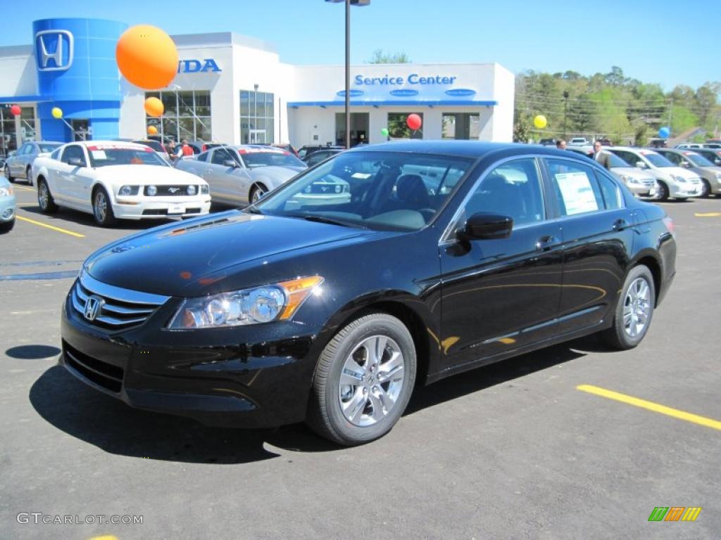 2011 Accord SE Sedan - Crystal Black Pearl / Black photo #1