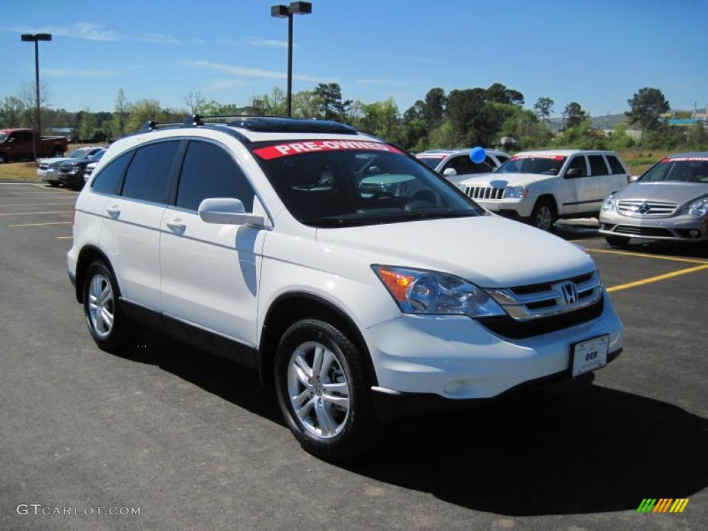 2010 CR-V EX-L - Taffeta White / Gray photo #7