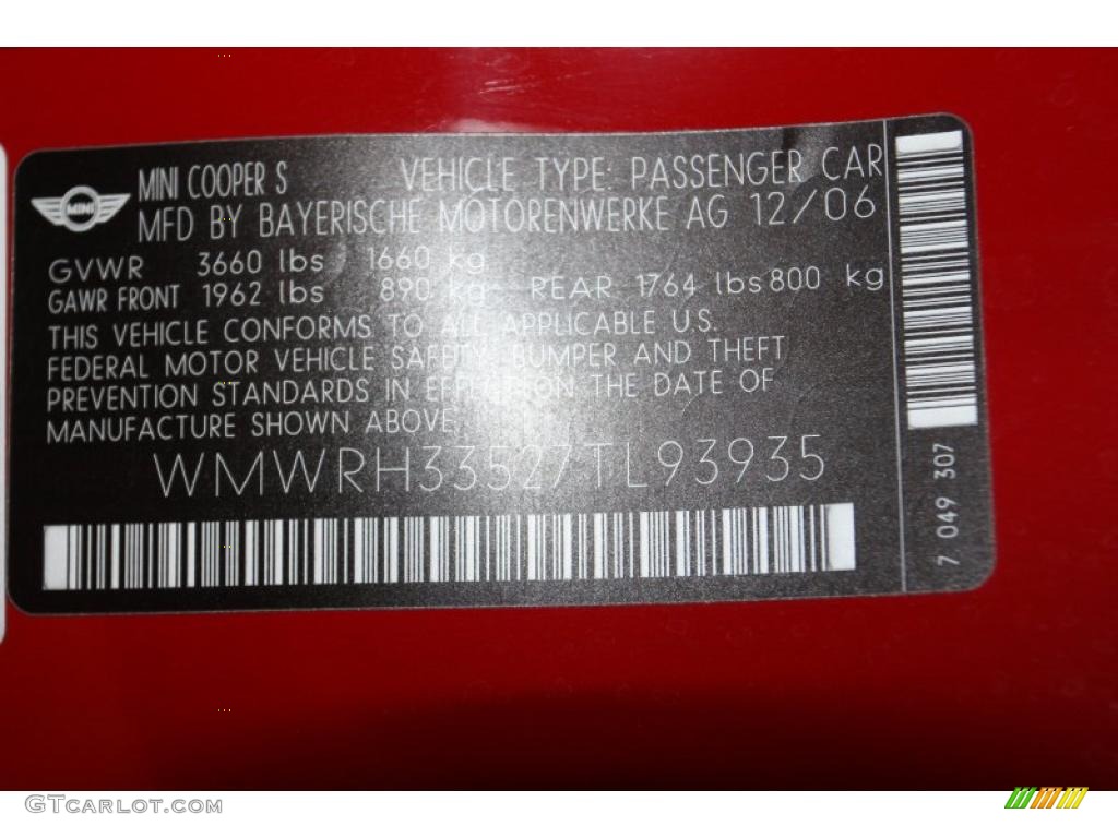 2007 Cooper S Convertible - Chili Red / Carbon Black/Black photo #8