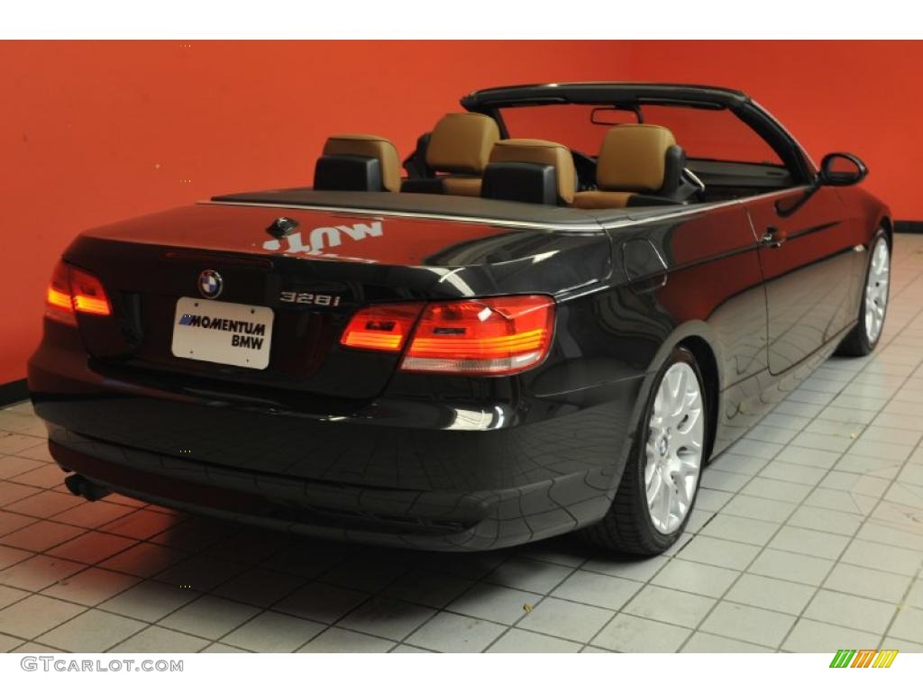 2007 3 Series 328i Convertible - Black Sapphire Metallic / Saddle Brown/Black photo #3