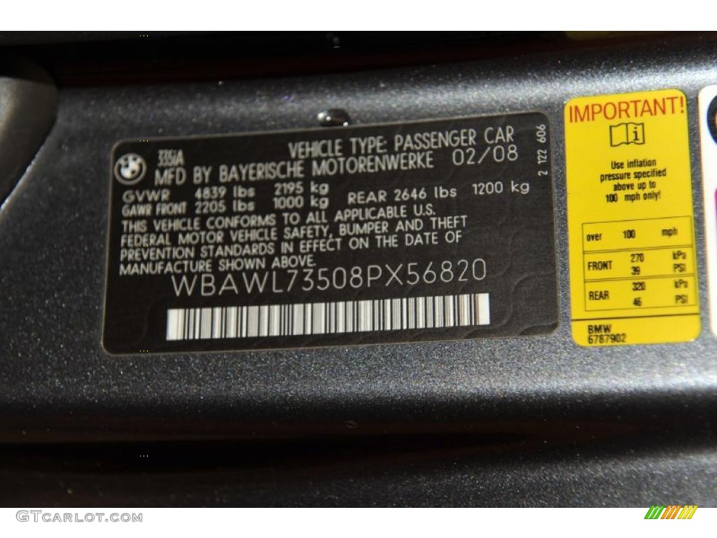2008 3 Series 335i Convertible - Sparkling Graphite Metallic / Black photo #8