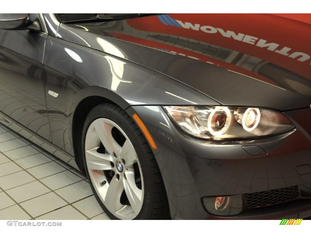 2008 3 Series 335i Convertible - Sparkling Graphite Metallic / Black photo #17
