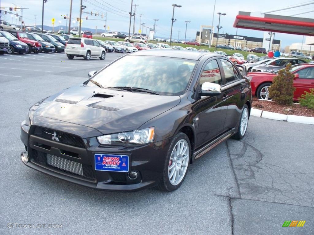 2011 Lancer Evolution GSR - Phantom Black Pearl / Black photo #1