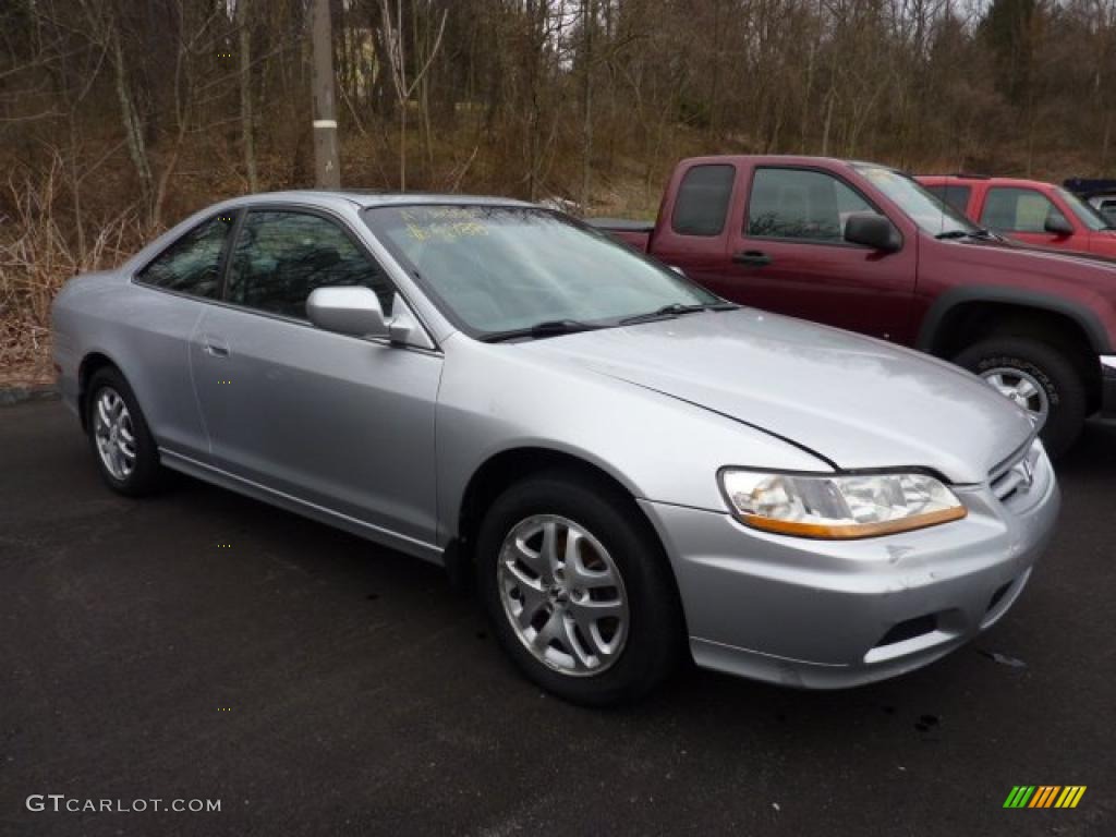 2002 Accord EX V6 Coupe - Satin Silver Metallic / Charcoal photo #1
