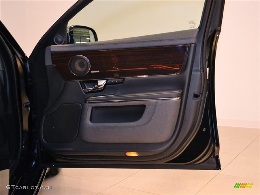 2011 Jaguar XJ XJL Supersport Jet Black/Jet Black Door Panel Photo #47703431