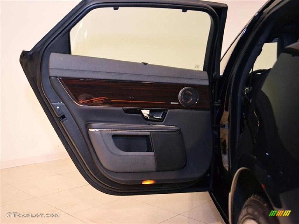 2011 Jaguar XJ XJL Supersport Jet Black/Jet Black Door Panel Photo #47703434