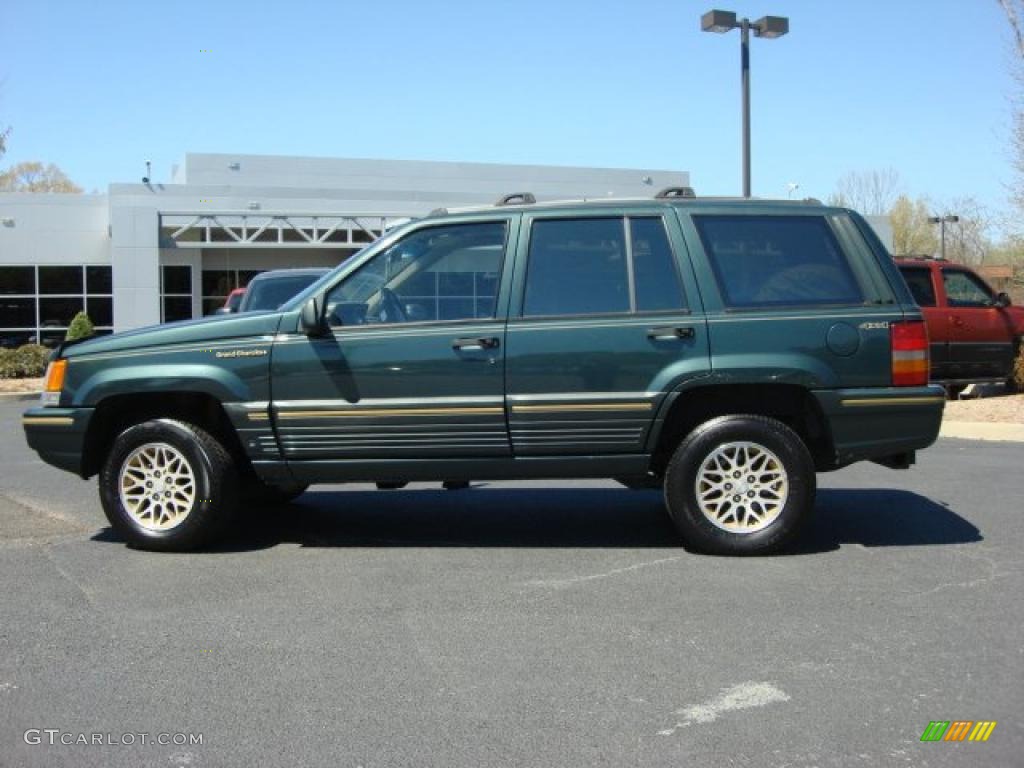 1994 Grand Cherokee Limited 4x4 - Everglade Green Pearl / Taupe photo #3