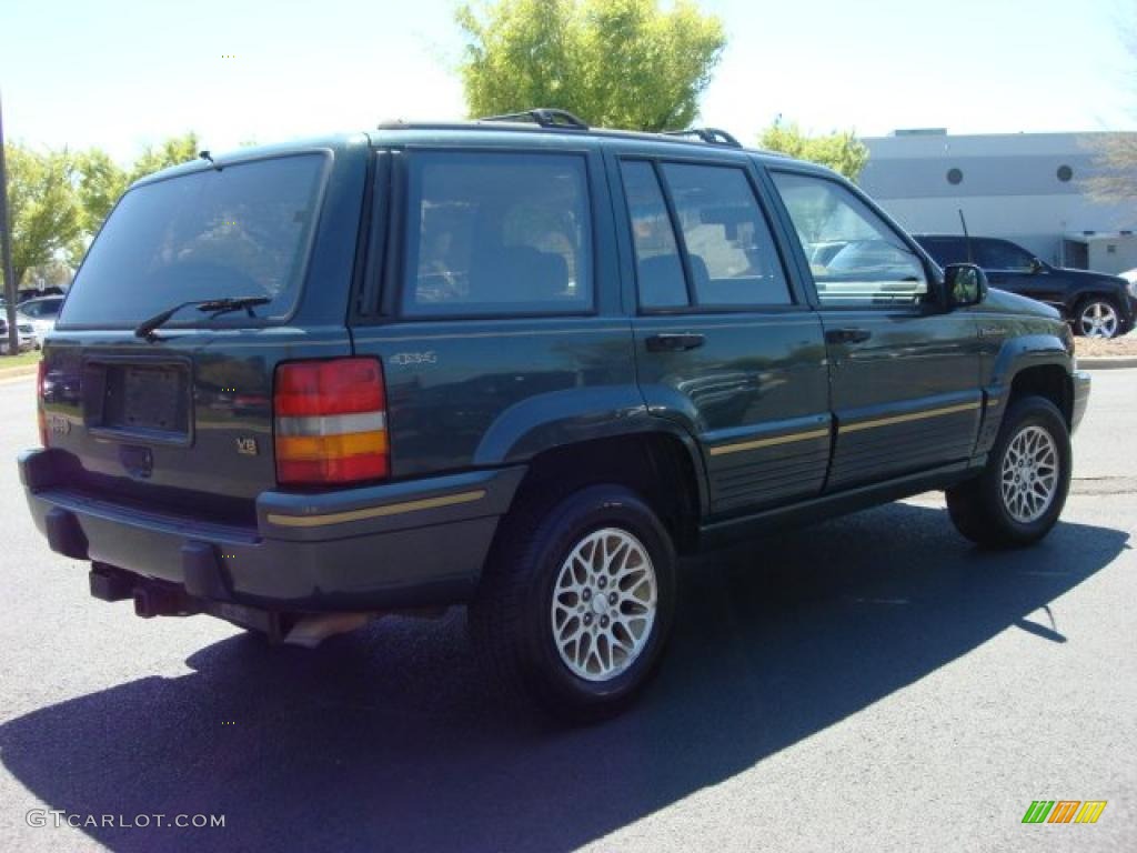 1994 Grand Cherokee Limited 4x4 - Everglade Green Pearl / Taupe photo #5